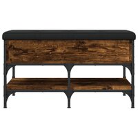 Schoenenbank 82x42x45 cm bewerkt hout gerookt eikenkleurig 7