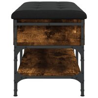 Schoenenbank 82x42x45 cm bewerkt hout gerookt eikenkleurig 8