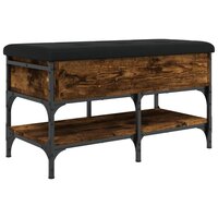 Schoenenbank 82x42x45 cm bewerkt hout gerookt eikenkleurig 9