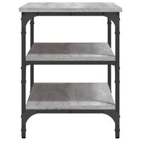 Schoenenbankje 70x38,5x49 cm bewerkt hout grijs sonoma eiken 6