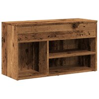 Schoenenbank 80x30x45 cm bewerkt hout oud houtkleurig 2