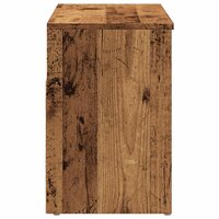 Schoenenbank 80x30x45 cm bewerkt hout oud houtkleurig 5