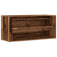Schoenenbank 100x35x45 cm bewerkt hout oud houtkleurig 2