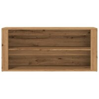 Schoenenbankje 100x35x45 cm bewerkt hout artisanaal eikenkleur 4