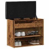 Schoenenbank 62x32x50 cm bewerkt hout oud houtkleurig 3