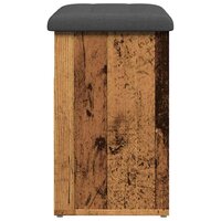 Schoenenbank 62x32x50 cm bewerkt hout oud houtkleurig 5