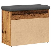 Schoenenbank 62x32x50 cm bewerkt hout oud houtkleurig 6