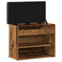 Schoenenbank 62x32x50 cm bewerkt hout oud houtkleurig 7
