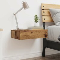 Nachtkastje 60x35 cm spaanplaat oud hout 4