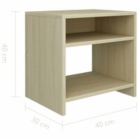 Nachtkastje 40x30x40 cm bewerkt hout sonoma eikenkleurig 6