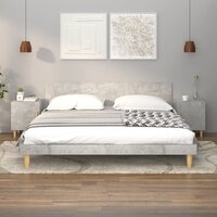 Nachtkastje bewerkt hout betongrijs 7