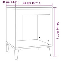 Nachtkastje 40x35x50 cm gerookt eikenkleurig 8