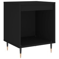 Nachtkastje 40x35x50 cm bewerkt hout zwart 2