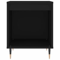 Nachtkastje 40x35x50 cm bewerkt hout zwart 4