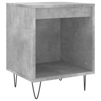 Nachtkastje 40x35x50 cm bewerkt hout betongrijs 2
