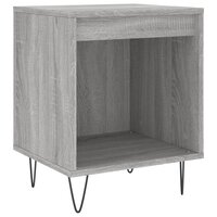 Nachtkastje 40x35x50 cm bewerkt hout grijs sonoma eikenkleurig 2