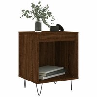 Nachtkastje 40x35x50 cm bewerkt hout bruin eikenkleur 3