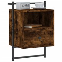Nachtkastje wandgemonteerd 40x30x61 cm hout gerookt eikenkleur 3