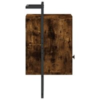 Nachtkastje wandgemonteerd 40x30x61 cm hout gerookt eikenkleur 7