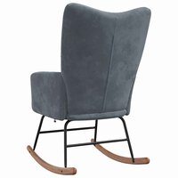 Schommelstoel fluweel donkergrijs 5