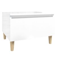 Bijzettafel 50x46x35 cm bewerkt hout hoogglans wit 2