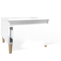 Bijzettafel 50x46x35 cm bewerkt hout hoogglans wit 7