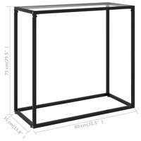 Wandtafel 80x35x75 cm gehard glas transparant 6