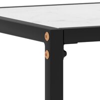 Wandtafel 80x35x75 cm gehard glas wit 5