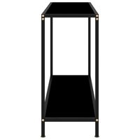 Wandtafel 100x35x75 cm gehard glas zwart 3