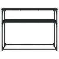 Wandtafel 100x35,5x75 cm bewerkt hout zwart 4