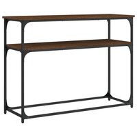 Wandtafel 100x35,5x75 cm bewerkt hout bruin eikenkleur 2