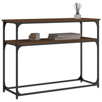 Wandtafel 100x35,5x75 cm bewerkt hout bruin eikenkleur 3