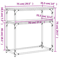 Wandtafel 75x35,5x75 cm bewerkt hout bruin eikenkleur 9