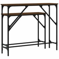 Wandtafels 2 st bewerkt hout bruin eikenkleur 6