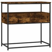 Wandtafel 75x40x75 cm bewerkt hout gerookt eikenkleurig 2