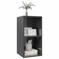 Tv-wandmeubel 37x37x72 cm bewerkt hout hoogglans grijs 3