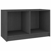 Tv-meubel 70x33x42 cm massief grenenhout grijs 2