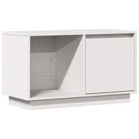 Tv-meubel 74x35x44 cm massief grenenhout wit 2