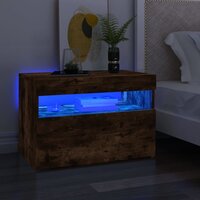 Tv-meubel met LED-verlichting 60x35x40 cm gerookt eikenkleurig 3