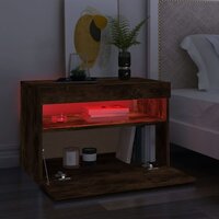 Tv-meubel met LED-verlichting 60x35x40 cm gerookt eikenkleurig 5