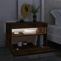 Tv-meubel met LED-verlichting 60x35x40 cm gerookt eikenkleurig 6