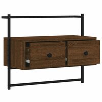 Tv-meubel wandgemonteerd 60,5x30x51 cm hout bruin eikenkleur 5