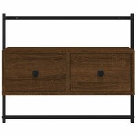 Tv-meubel wandgemonteerd 60,5x30x51 cm hout bruin eikenkleur 6