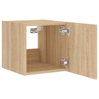 Tv-wandmeubel met LED-verlichting 30,5x35x30 cm sonoma eiken 8
