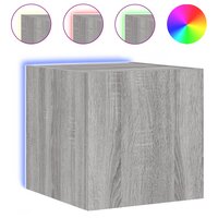 Tv-wandmeubel met LED-verlichting 30,5x35x30 cm grijs sonoma 2
