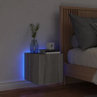 Tv-wandmeubel met LED-verlichting 30,5x35x30 cm grijs sonoma 4