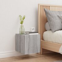 Tv-wandmeubel met LED-verlichting 30,5x35x30 cm grijs sonoma 5