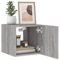 Tv-wandmeubel met LED-verlichting 30,5x35x30 cm grijs sonoma 7