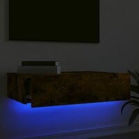 Tv-meubel met LED-verlichting 60x35x15,5 cm gerookt eikenkleur 4
