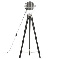 Vloerlamp driepoot 97 cm massief mangohout zwart 6